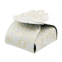 Boite En Papier Florets Taj 5 Pièces Gris Perle