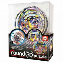 Round 3d Puzzle Abstract Art - Educa Borras