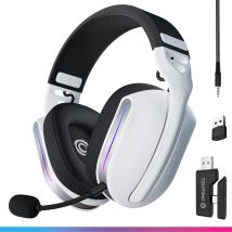 Casque Gaming Sans Fil Ps5/ps4/switch/pc - Oniverse - 2,4 Ghz, Bluetooth, Batterie 33h Polaris Blanc