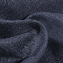 Tissu Ramie Lin Uni Bleu Marine - Au Mètre - Craftine