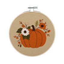 Kit De Broderie Citrouille – Cercle Bambou 15 Cm – Trimits Multicolore