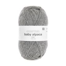 Fil Exceptionnel À Tricoter Essentials Baby Alpaca & Merino - Rico Design 10 Gris Mélangé