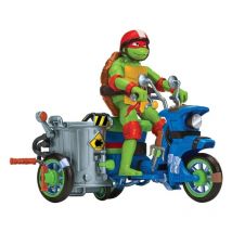 Ninja Turtles : Teenage Years - Figurine Raphael & Scooter Et Side-car 11 Cm - Playmates