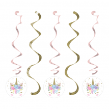5 Guirlandes Spirales Unicorn Baby - CREATIVE PARTY