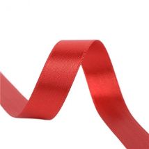 Bobine 25m Ruban Satin Double Face Rouge Noir Fabriqué En France - My mercerie