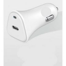 Just Green Chargeur Voiture Usb C Pd 25w Power Delivery Souple Blanc - Just Green