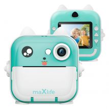 Maxlife Appareil Photo Imprimante Enfant Portable Compatible Smartphone Bleu