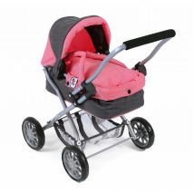 Mini Landau À Câlins Smarty, Anthracite-rose Pour Poupée - Bayer Chic 2000