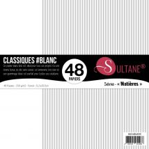 48 Papiers Scrapbooking Blanc - 300g/m2 - H : 30,5 Cm - Infocrea