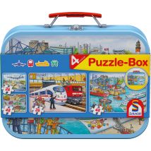 Puzzle 26 Pièces - 4 Puzzles - Coffret Moyens De Transport - Schmidt Spiele