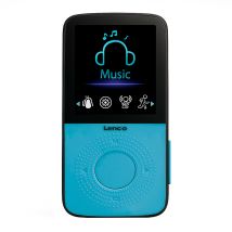 Lenco Lecteur Mp3 De Sport 4gb Avec Podomètre Écran Tft 1.8 Pouces Et Enregistreur Vocal Noir / Bleu