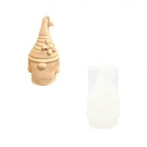 Moule En Silicone 10,1cm X 6,7cm - Père Noël Avec Fleur - Jesmonite