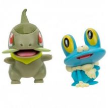 Coffret 2 Pokemon Battle Figure Grenousse + Coupenotte - Pokemon - Figurine Action - Bandai - Pokemon