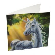 Crystal Art Kit Carte Broderie Diamant 18x18cm Licorne - Diamonds