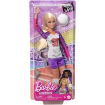 Barbie Métiers - Poupée Articulée Joueuse De Volleyball - Mattel
