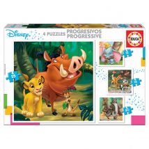 4 Puzzles Evolutifs - Les Animaux De Disney - Educa Borras
