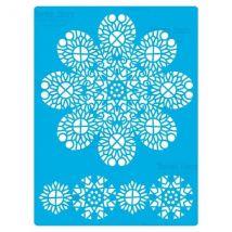 Pochoir Plastique Souple Réutilisable 18,5 X 14,5 Cm Fabrika Decoru Rosace 406 - FABRIKA DECORU