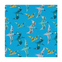 Tissu Coton Dashwood Jurassic Sur Fond Bleu De 110 Cm De Largeur Bleu Vendu Par 50 Cm