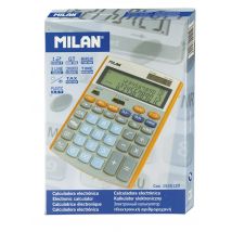 Boîte Calculatrice Grise Et Orange 12 Chiffres, Convertisseur De Devises - Milan