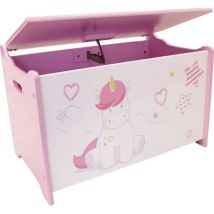 Coffre A Jouets Licorne En Bois Pour Enfant - - Fun House