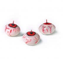 3 Bougies Flottantes - Oeil (4 Cm) - PartyDeco