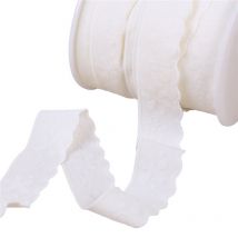 Elastique Lingerie Facon Dentelle 23mm Blanc Au Mètre - My mercerie