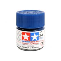 Mini Pot De Peinture Acrylique 10 Ml Pour Maquette T2m - X4 Bleu Brillant 81504 - Tamiya