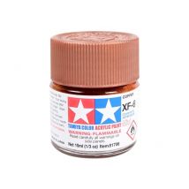 Mini Pot De Peinture Acrylique 10 Ml Pour Maquette T2m - Xf6 Cuivre Mat 81706 - Tamiya