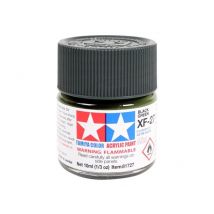 Mini Pot De Peinture Acrylique 10 Ml Pour Maquette T2m - Xf27 Vert Noir Mat 81727 - Tamiya