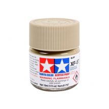 Mini Pot De Peinture Acrylique 10 Ml Pour Maquette T2m - Xf57 Chamois Mat 81757 - Tamiya