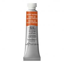 Tube De 5 Ml - Peinture Aquarelle Winsor & Newton - Sienne Brulée N°074 - Extra Fine - Transparent
