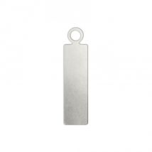 Lot De 20 Pendentifs Impress Art - Rectangle - Aluminium - 1,60 X 0,48 Cm - ImpressArt