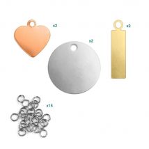 Lot De 6 Pendentifs Impress Art - Formes Diverses - ImpressArt