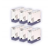 Lot De 6 Boîtes D'Archive A4 - Fastfold - Dos 100 Mm - Carton Recyclé - Fellowes