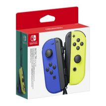 Paire De Manettes Joy-con Bleue & Jaune Néon Pour Nintendo Switch