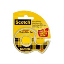 Dévidoir Rouleau Scotch Double Face 12mmx 6m + 25% Gratuit - Scotch