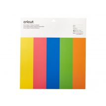 Lot De 10 Papiers Cartonnés Autocollants Cricut - Smart Paper - Bright Bow - 33 X 33 Cm