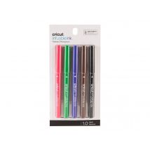 Lot De 5 Marqueurs Pointe Moyenne - Cricut - Basique - Infusible Ink