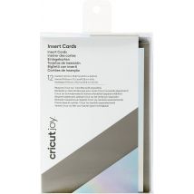 Lot De 12 Inserts De Cartes Cricut - Gris - 11,4 X 15,9 Cm
