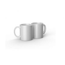 Lot De 2 Mugs Personnalisables Cricut - Céramique - Blanc - 340 Ml