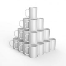 Lot De 36 Mugs Personnalisables Cricut - Céramique - Blanc - 425 Ml