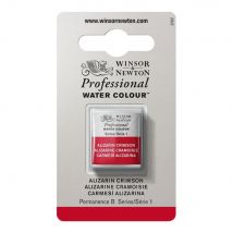 1/2 Godet - Peinture Aquarelle Winsor & Newton - Alizarine Cramoisie N°004 - Extra Fine - Transparent