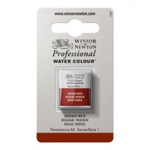 1/2 Godet - Peinture Aquarelle Winsor & Newton - Rouge Indien N°317 - Extra Fine - Opaque