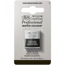 1/2 Godet - Peinture Aquarelle Winsor & Newton - Noir D'Ivoire N°331 - Extra Fine - Opaque