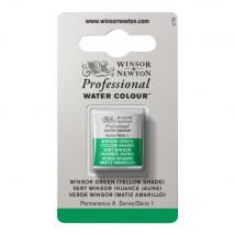 1/2 Godet - Peinture Aquarelle Winsor & Newton - Vert Winsor (ombre Jaune) N°721 - Extra Fine - Transparent