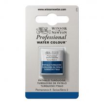 1/2 Godet - Peinture Aquarelle Winsor & Newton - Turquoise De Phtalo N°526 - Extra Fine - Transparent