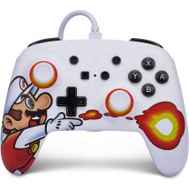 Manette Filaire Améliorée Power A - Mario Fireball - Pour Console Nintendo Switch
