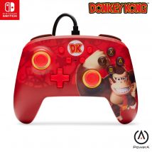 Manette Filaire Switch Power A - Enchenced Wired Controller Donkey Kong - Rouge