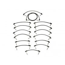 Fender Blockchain Large - Câble Audio Patch - Pack De 15 - Noir