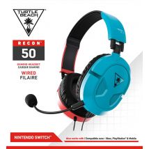 Casque Gaming Turtle Beach - Recon 50 Pour Nintendo Switch - Rouge Et Bleu
